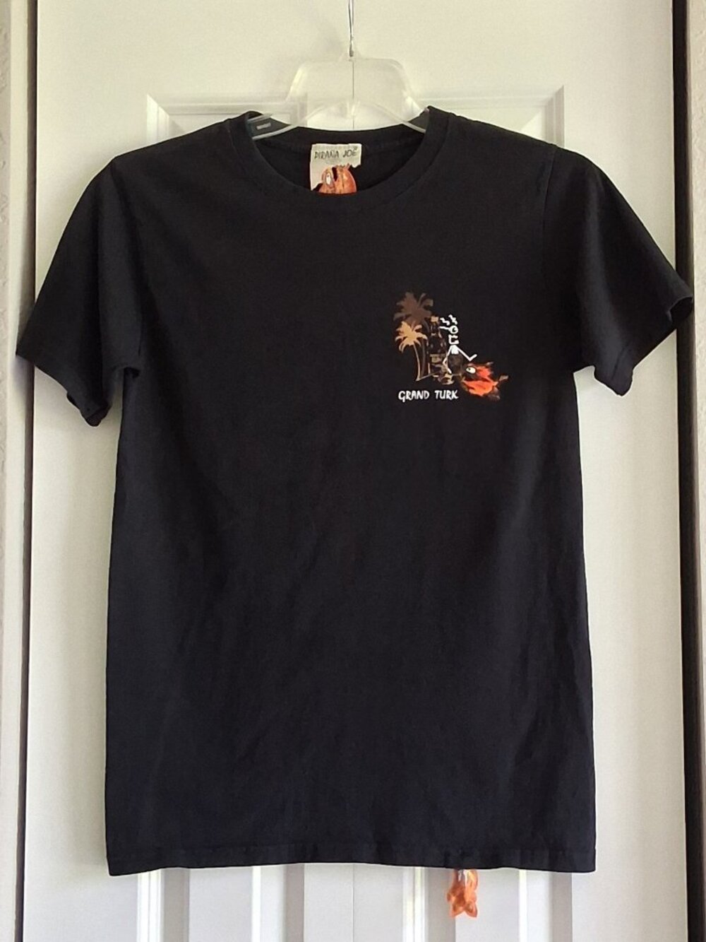 Pirana Joe Grand Turk Black Short Sleeve Souvenir Tee Size CH/S